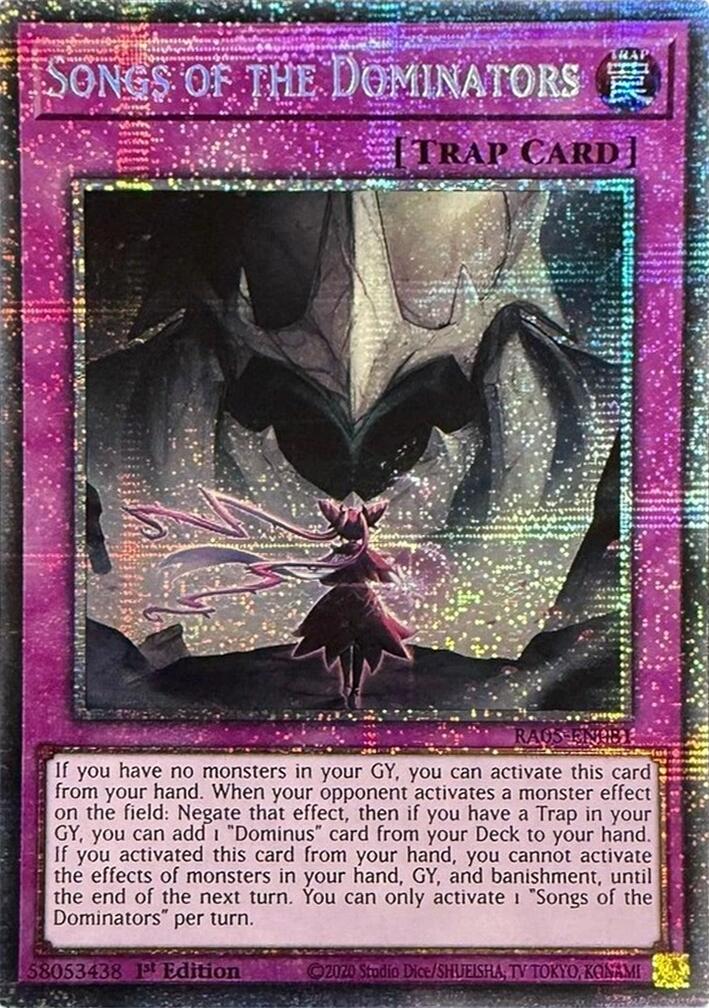 Songs of the Dominators (Starlight Rare) [RA05-EN081] Starlight Rare | Exor Games Summserside
