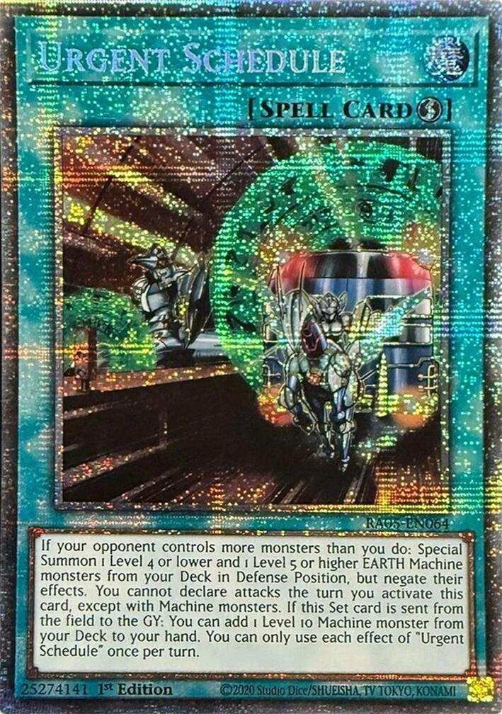 Urgent Schedule (Starlight Rare) [RA05-EN064] Starlight Rare | Exor Games Summserside