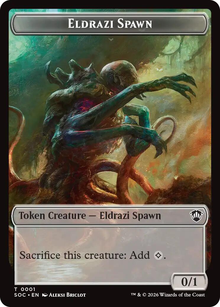 Eldrazi Spawn // Worm Double-Sided Token [Secrets of Strixhaven Commander Tokens] | Exor Games Summserside