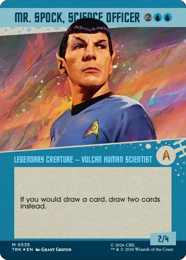 Mr. Spock, Science Officer (Borderless) (Surge Foil) [Star Trek] | Exor Games Summserside