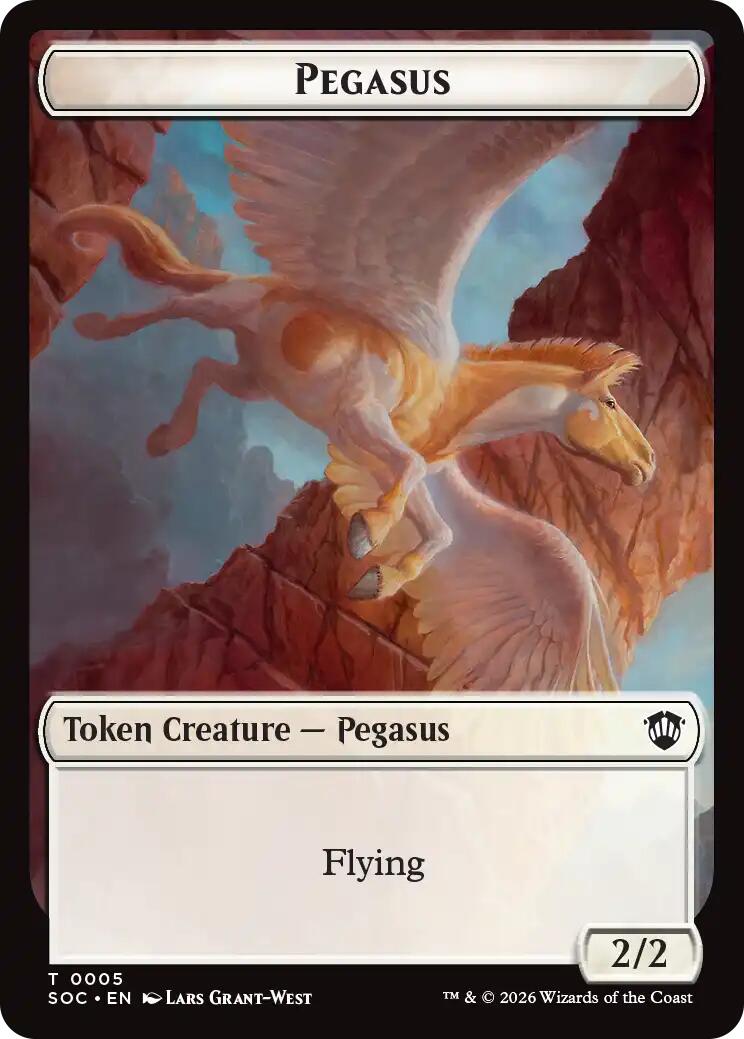 Pegasus // Inkling (0022) Double-Sided Token [Secrets of Strixhaven Commander Tokens] | Exor Games Summserside