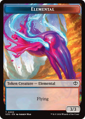 Dragon Illusion // Elemental (0002) Double-Sided Token [Secrets of Strixhaven Commander Tokens] | Exor Games Summserside