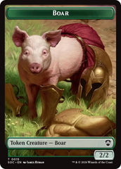 Boar // Frog Lizard Double-Sided Token [Secrets of Strixhaven Commander Tokens] | Exor Games Summserside