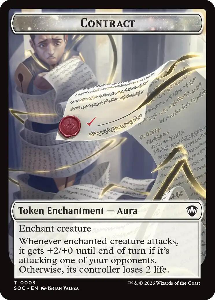 Contract // Pegasus Double-Sided Token [Secrets of Strixhaven Commander Tokens] | Exor Games Summserside