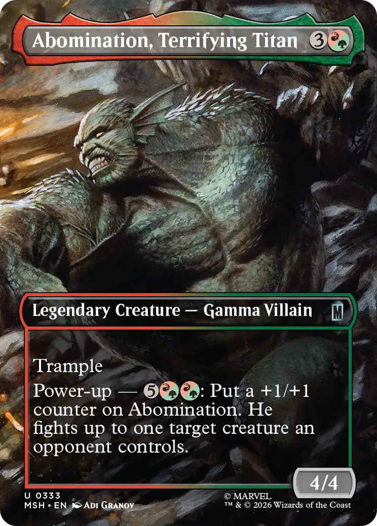 Abomination, Terrifying Titan (Borderless) [Marvel Super Heroes] | Exor Games Summserside