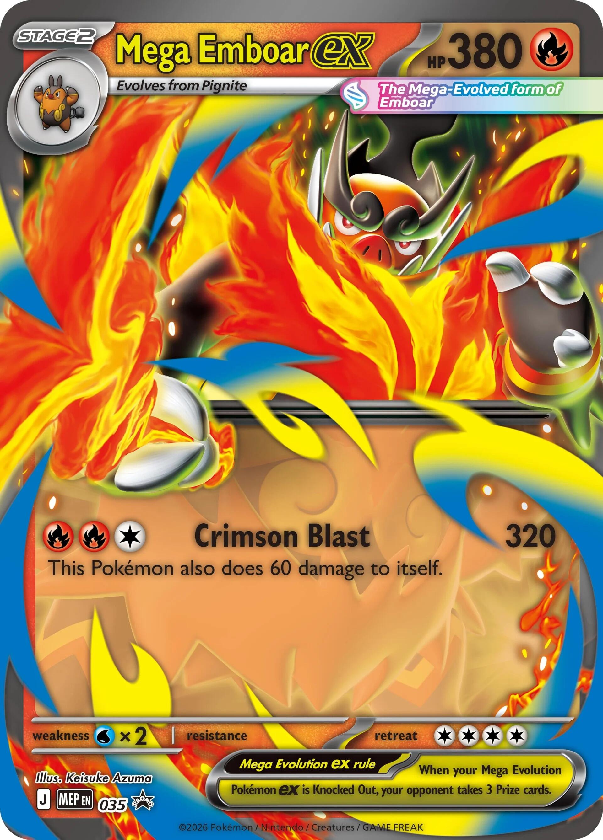 Mega Emboar ex (035) [Mega Evolution Promo] | Exor Games Summserside