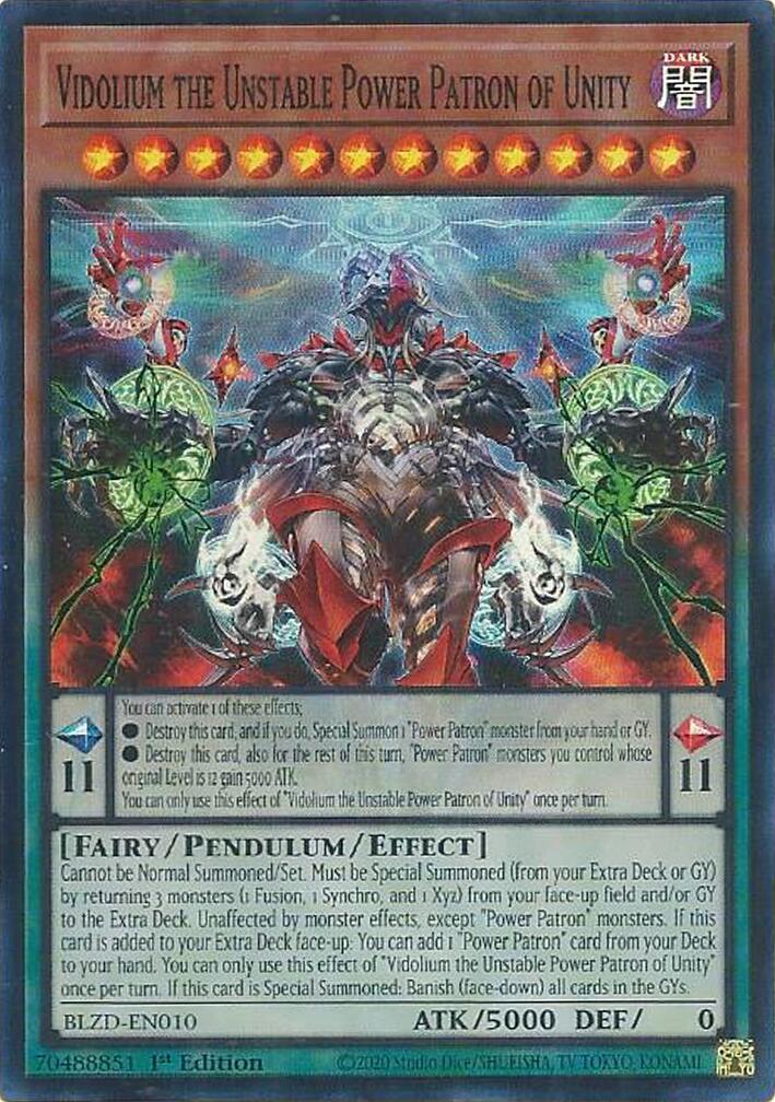 Vidolium the Unstable Power Patron of Unity [BLZD-EN010] Super Rare | Exor Games Summserside