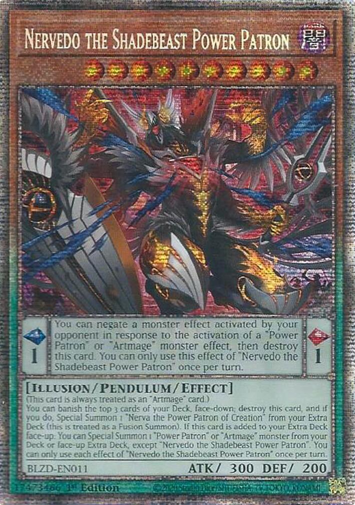 Nervedo the Shadebeast Power Patron (Starlight Rare) [BLZD-EN011] Starlight Rare | Exor Games Summserside