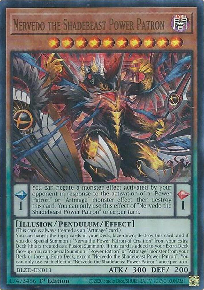 Nervedo the Shadebeast Power Patron [BLZD-EN011] Ultra Rare | Exor Games Summserside