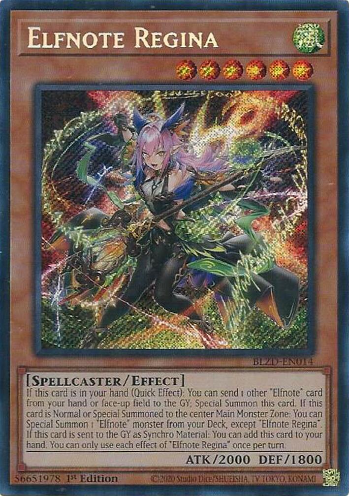 Elfnote Regina [BLZD-EN014] Secret Rare | Exor Games Summserside