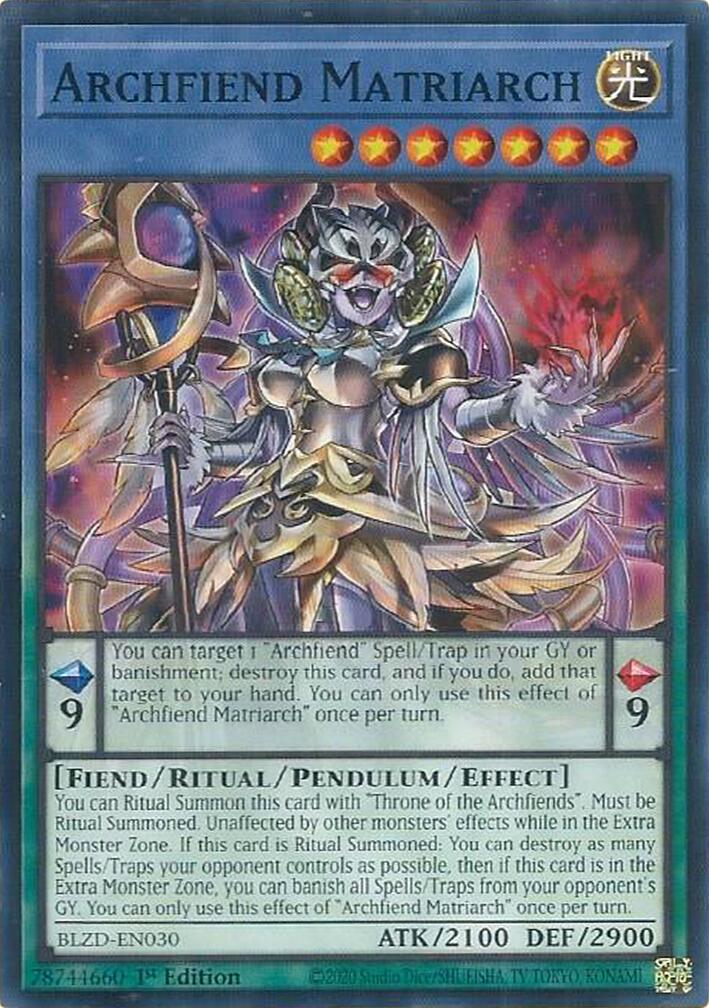 Archfiend Matriarch [BLZD-EN030] Common | Exor Games Summserside
