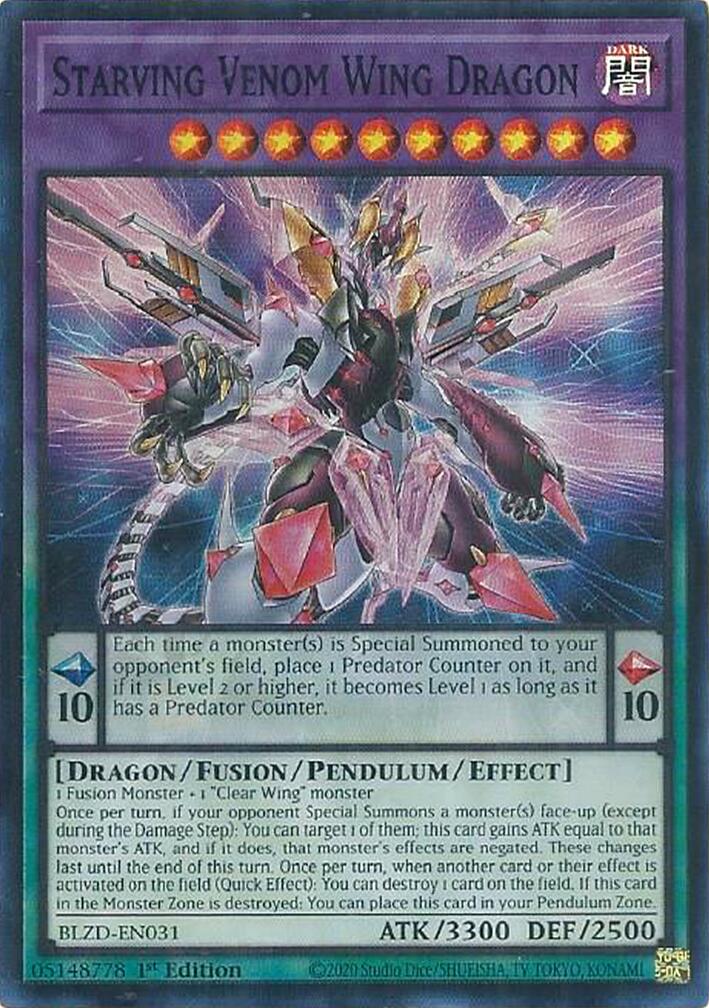 Starving Venom Wing Dragon [BLZD-EN031] Super Rare | Exor Games Summserside