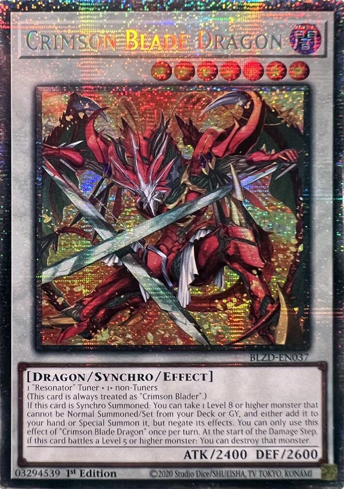 Crimson Blade Dragon (Starlight Rare) [BLZD-EN037] Starlight Rare | Exor Games Summserside