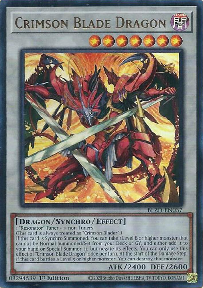 Crimson Blade Dragon [BLZD-EN037] Ultra Rare | Exor Games Summserside