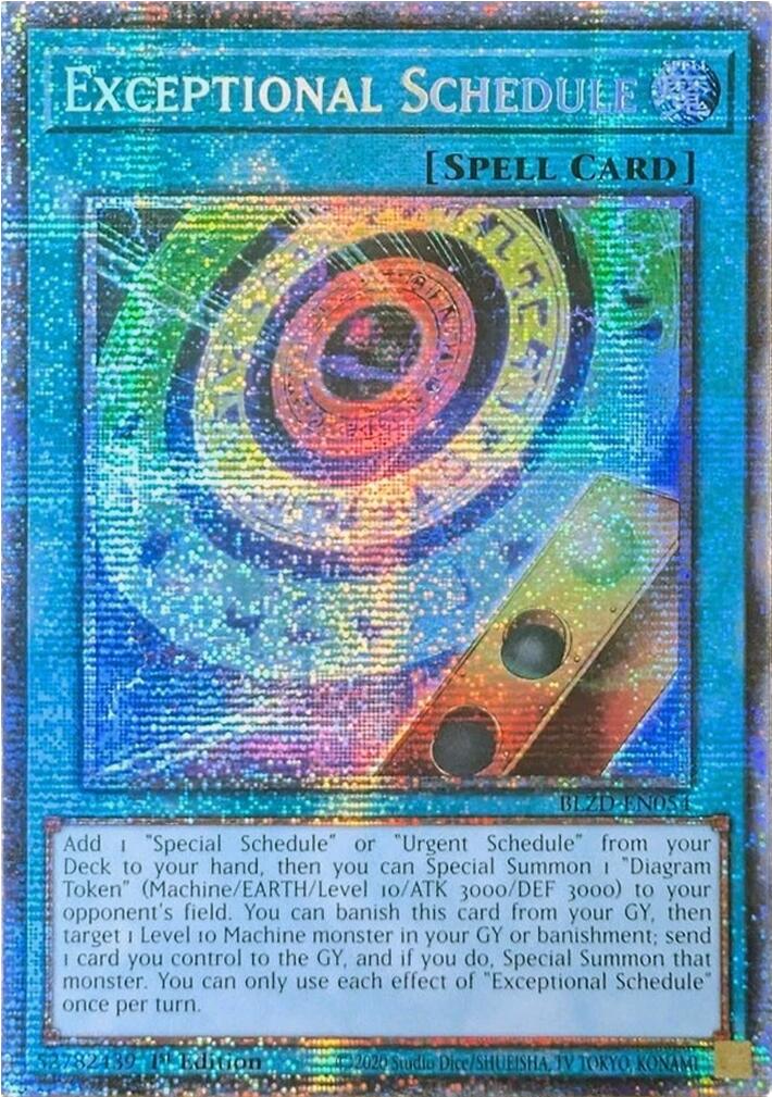 Exceptional Schedule (Starlight Rare) [BLZD-EN054] Starlight Rare | Exor Games Summserside