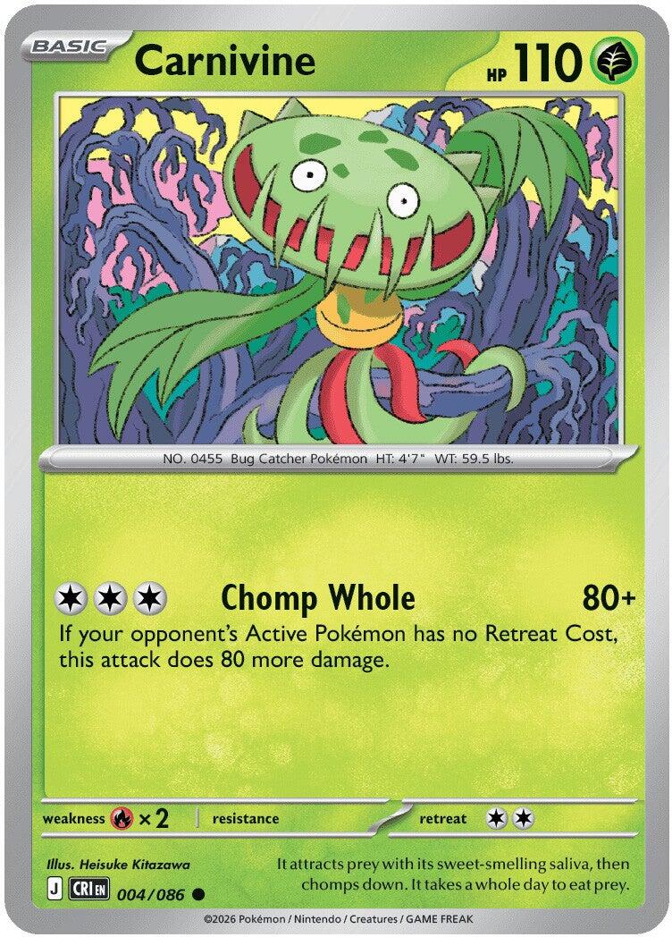 Carnivine (004/086) [Mega Evolution: Chaos Rising] | Exor Games Summserside