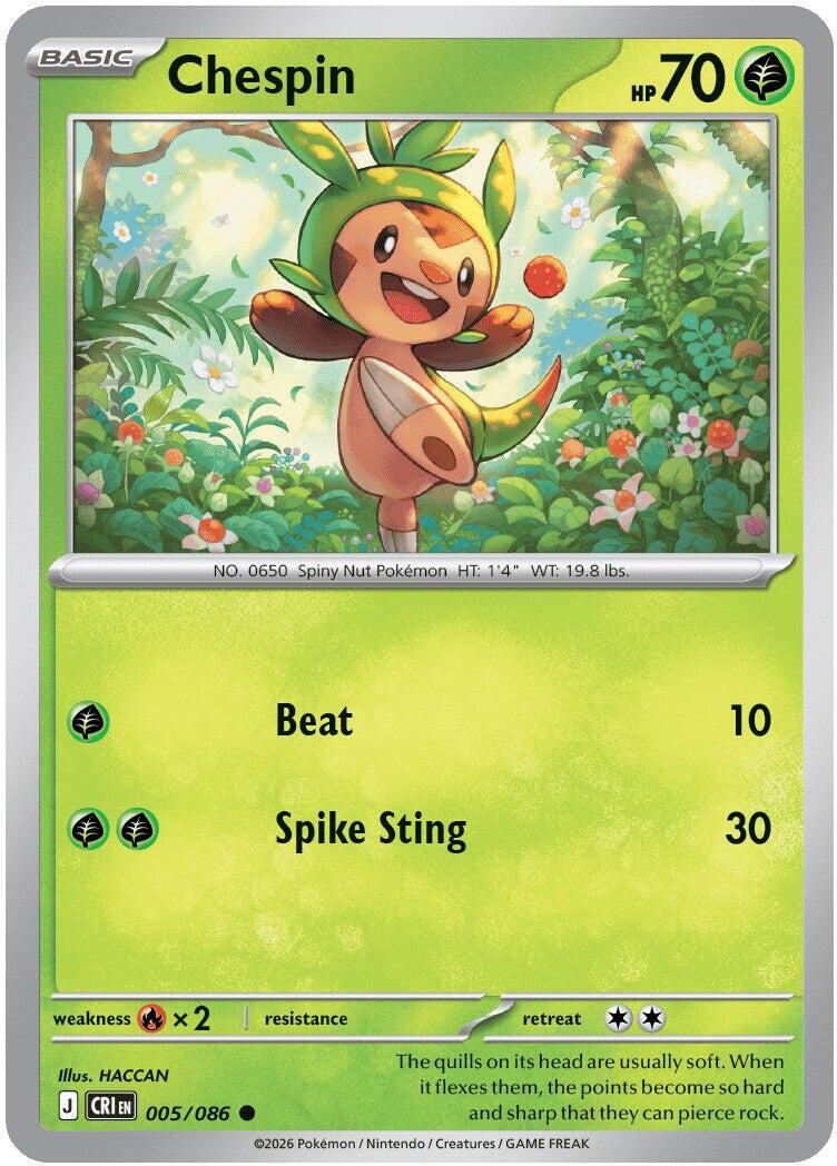 Chespin (005/086) [Mega Evolution: Chaos Rising] | Exor Games Summserside