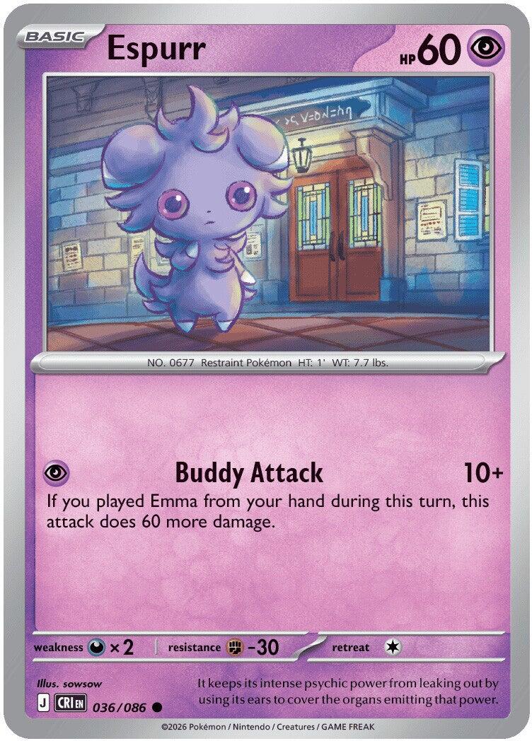 Espurr (036/086) [Mega Evolution: Chaos Rising] | Exor Games Summserside