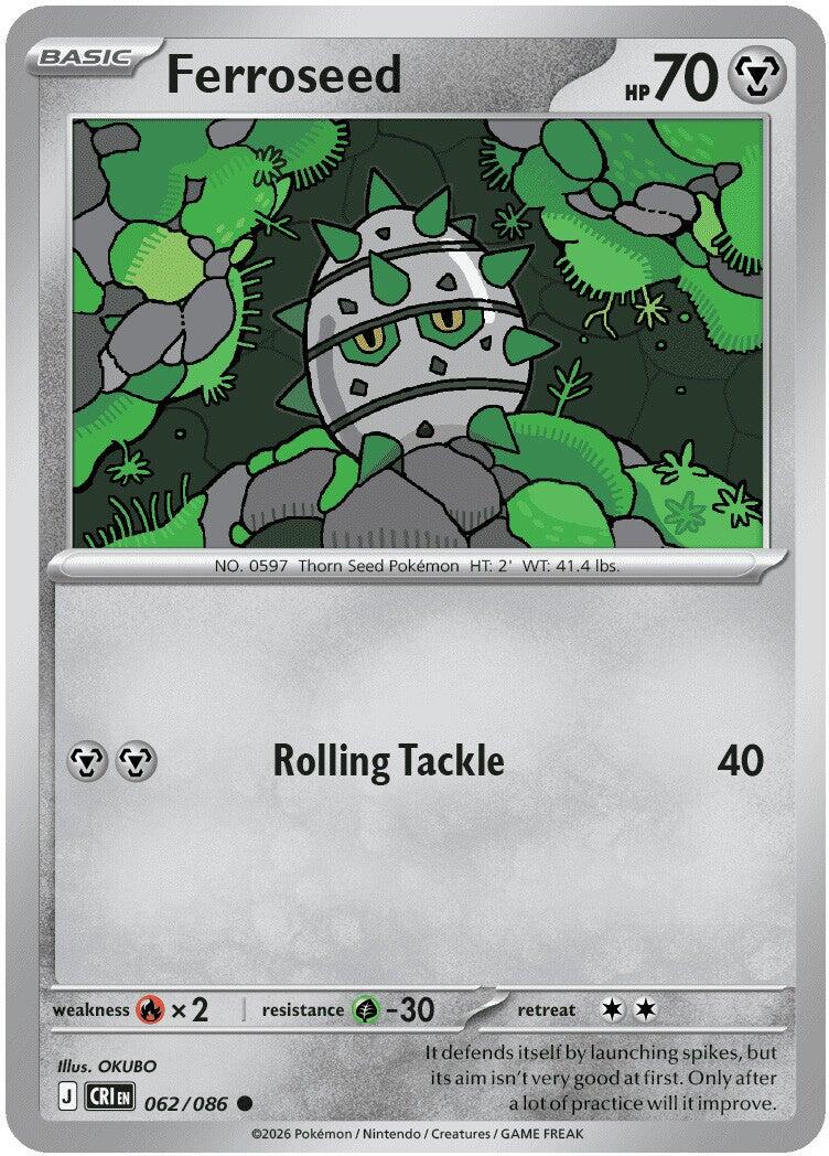 Ferroseed (062/086) [Mega Evolution: Chaos Rising] | Exor Games Summserside
