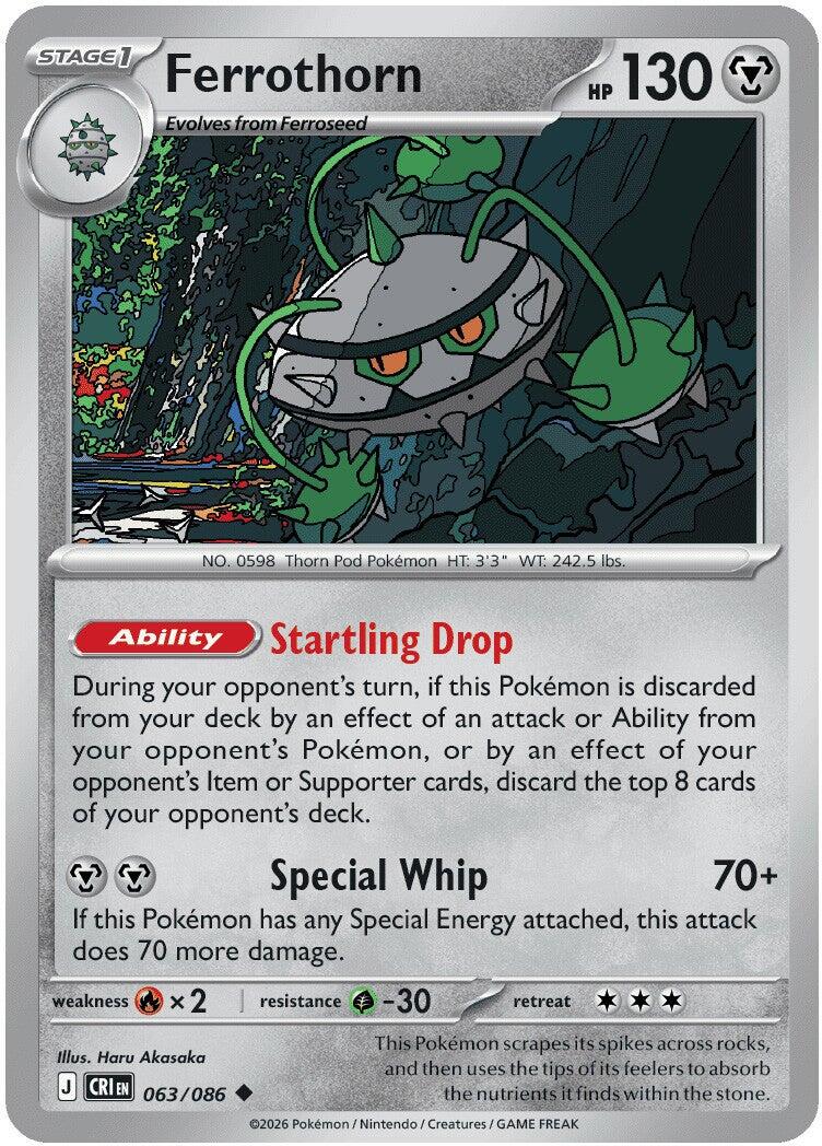 Ferrothorn (063/086) [Mega Evolution: Chaos Rising] | Exor Games Summserside
