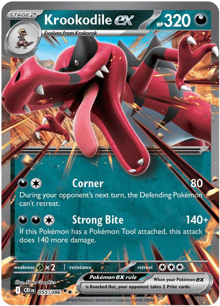 Krookodile ex (055/086) [Mega Evolution: Chaos Rising] | Exor Games Summserside
