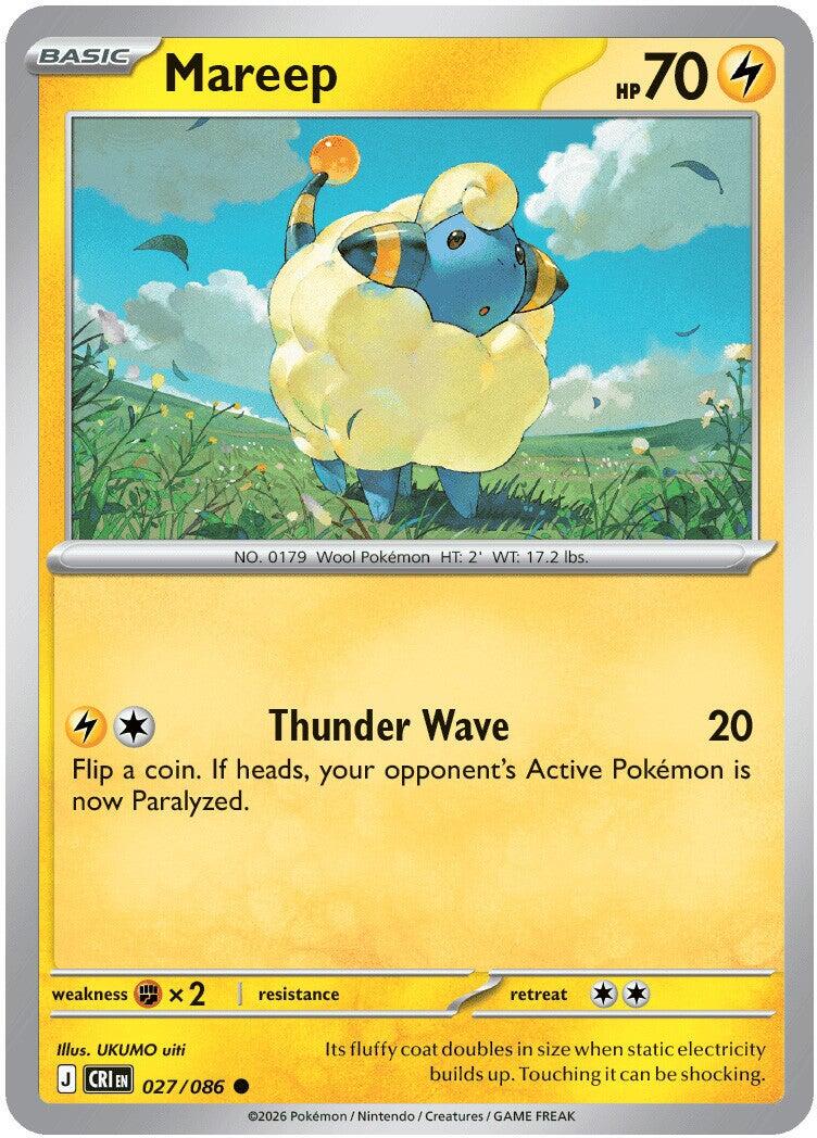 Mareep (027/086) [Mega Evolution: Chaos Rising] | Exor Games Summserside