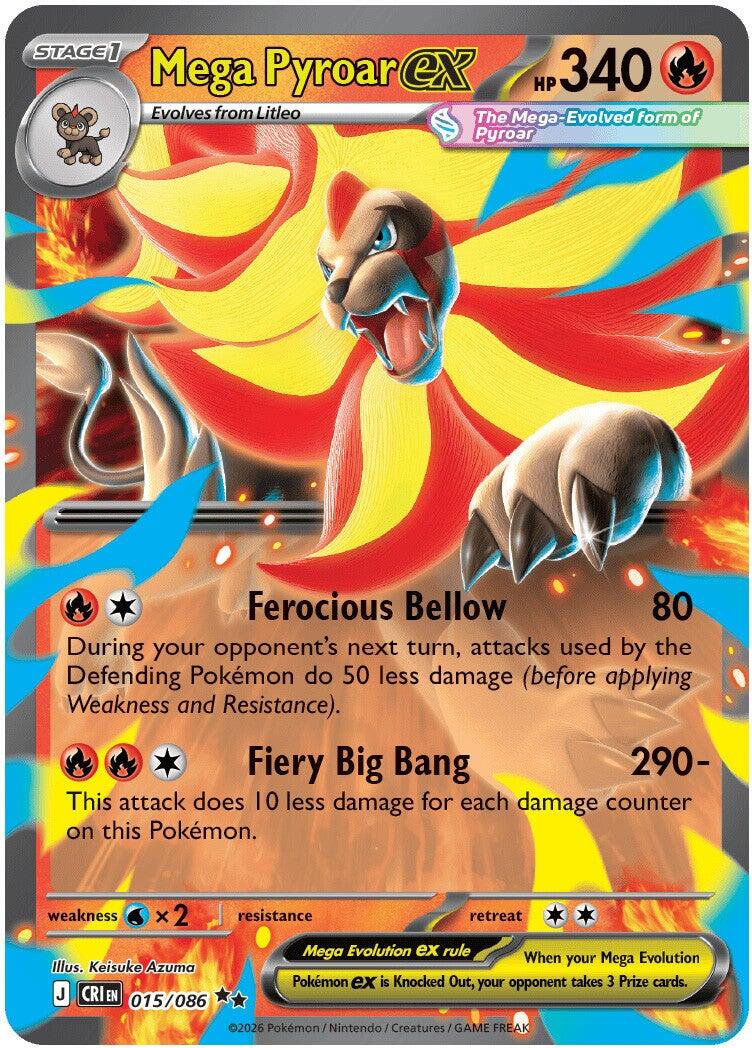 Mega Pyroar ex (015/086) [Mega Evolution: Chaos Rising] | Exor Games Summserside