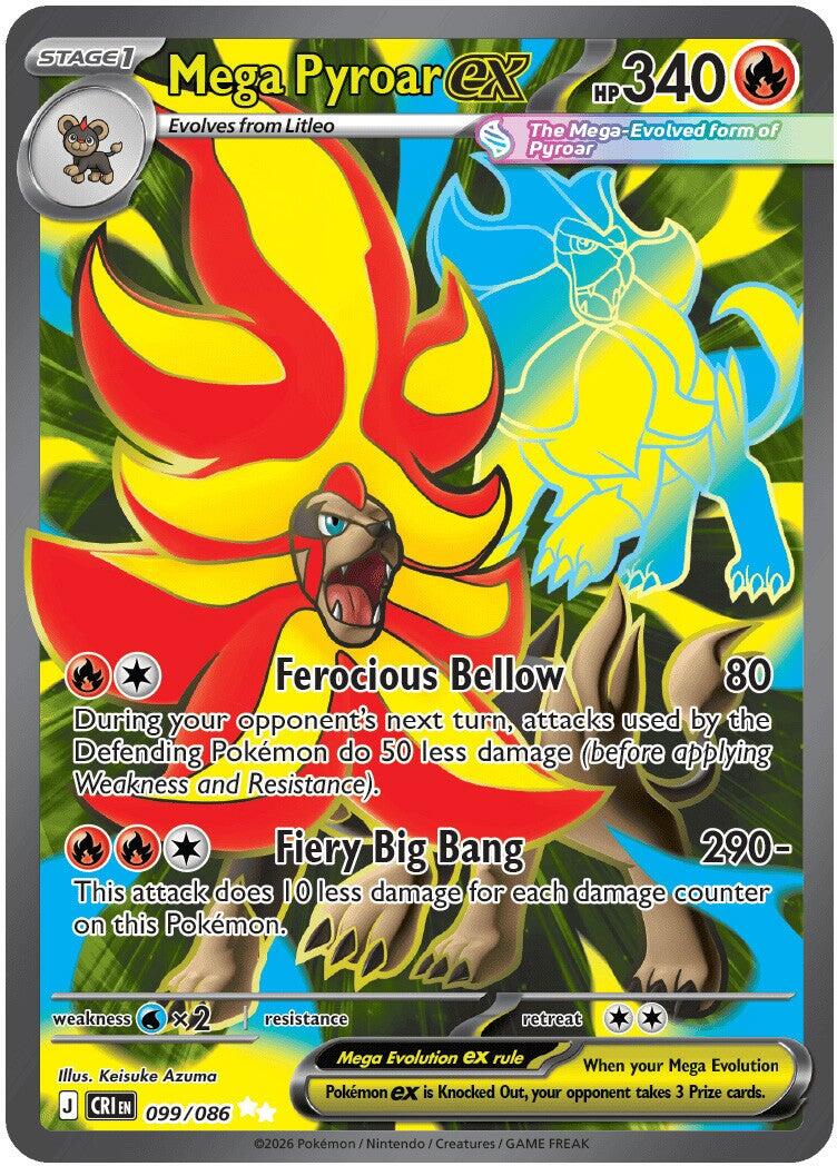 Mega Pyroar ex (099/086) [Mega Evolution: Chaos Rising] | Exor Games Summserside