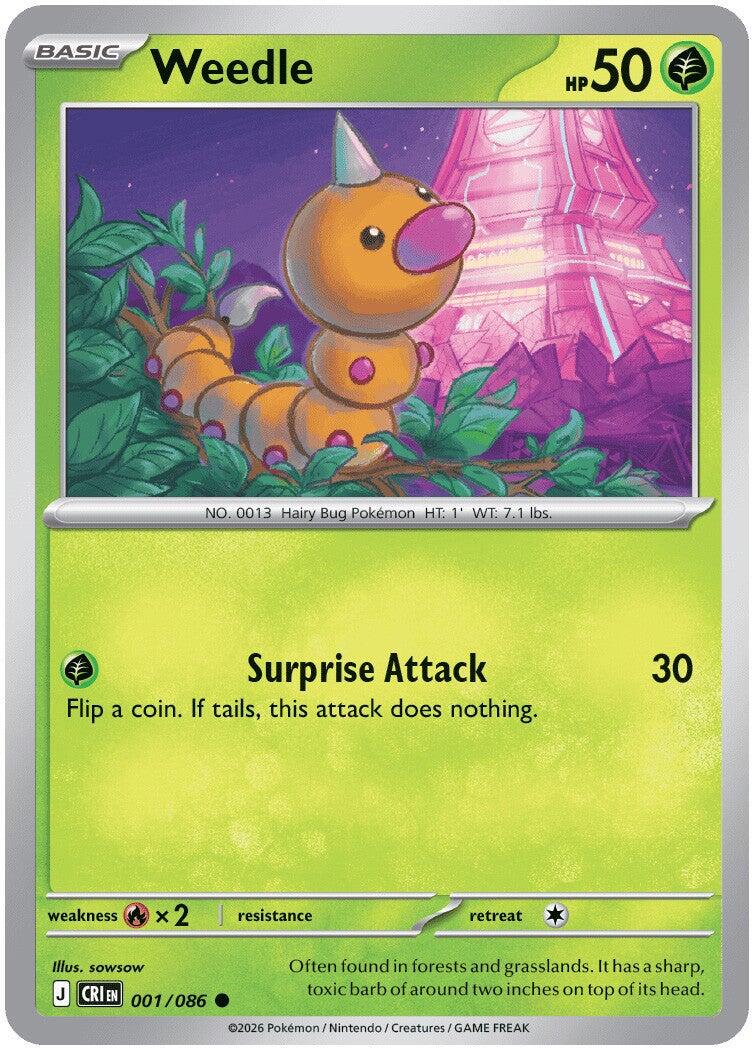 Weedle (001/086) [Mega Evolution: Chaos Rising] | Exor Games Summserside