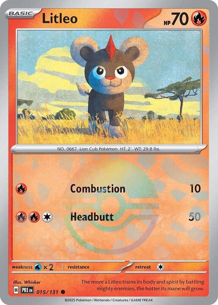 Litleo (015/131) (Poke Ball Pattern) [Scarlet & Violet: Prismatic Evolutions] | Exor Games Summserside
