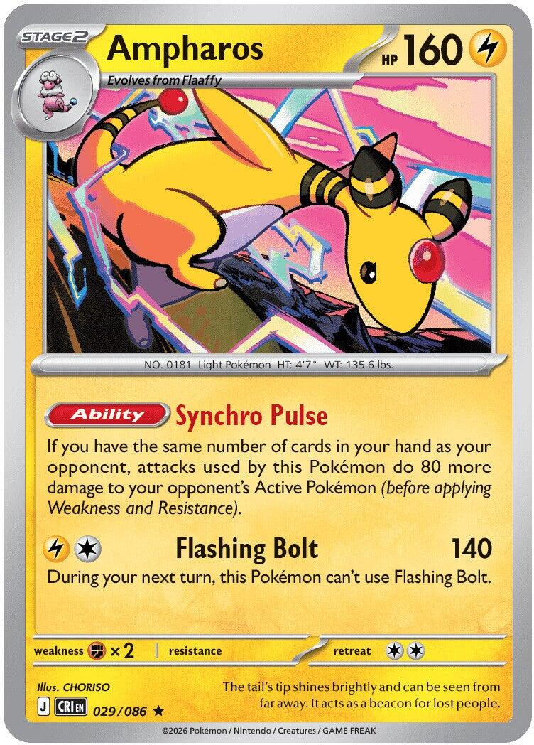 Ampharos (029/086) (Deck Exclusive) [Mega Evolution: Chaos Rising] | Exor Games Summserside