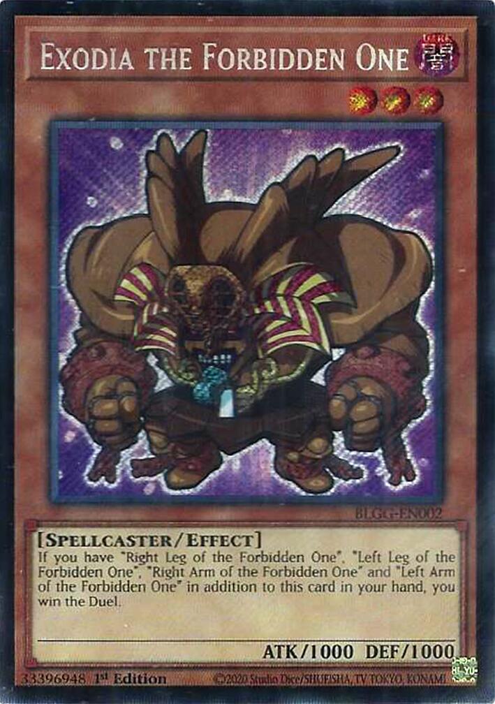Exodia the Forbidden One [BLGG-EN002] Secret Rare | Exor Games Summserside