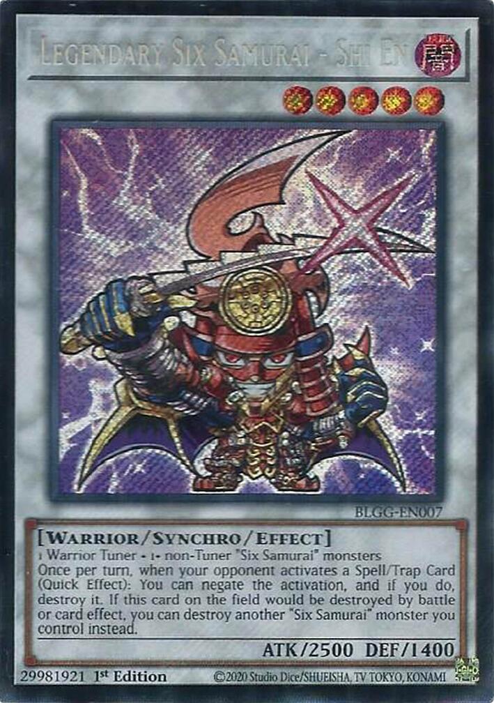 Legendary Six Samurai - Shi En [BLGG-EN007] Secret Rare | Exor Games Summserside