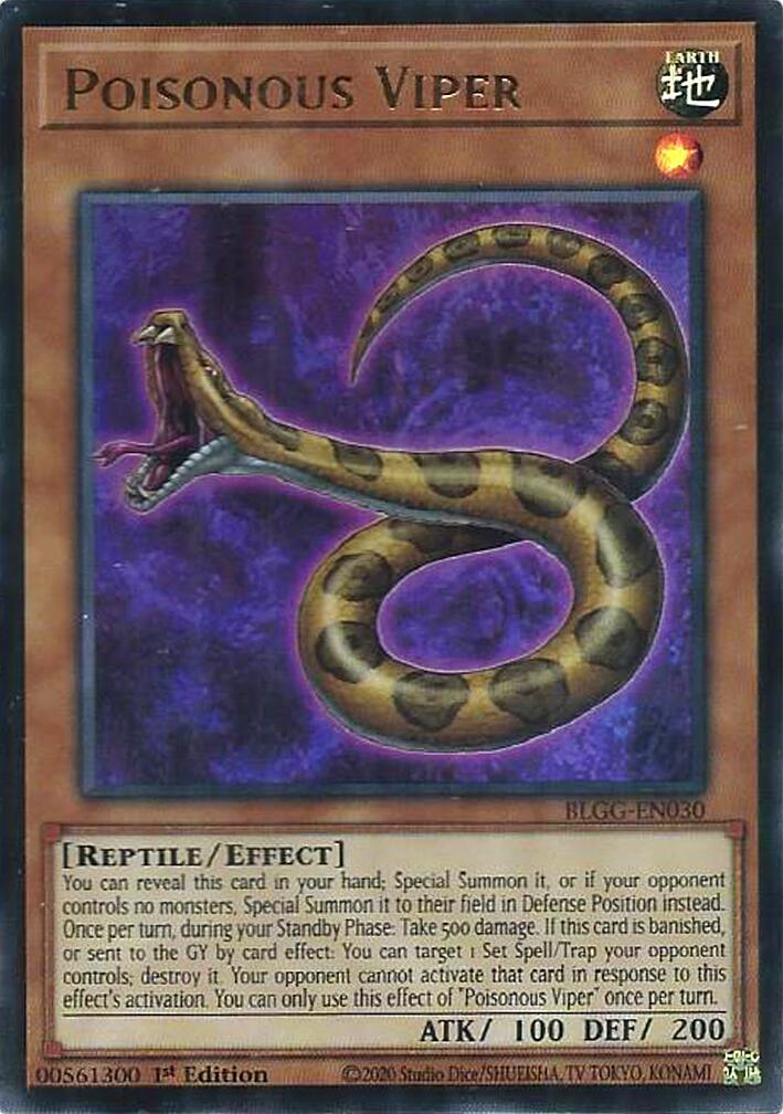 Poisonous Viper [BLGG-EN030] Ultra Rare | Exor Games Summserside