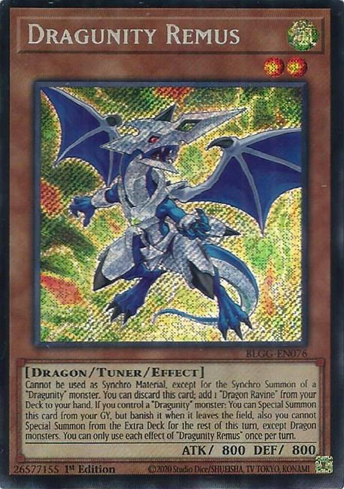 Dragunity Remus [BLGG-EN076] Secret Rare | Exor Games Summserside