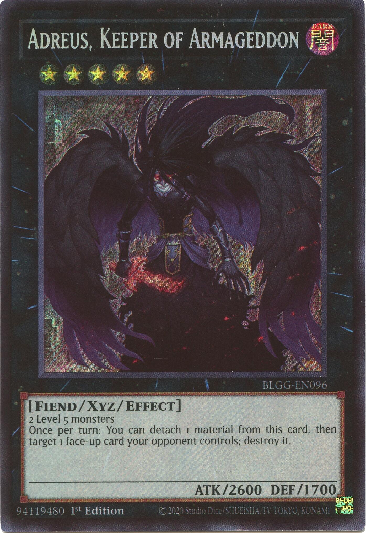 Adreus, Keeper of Armageddon [BLGG-EN096] Ultra Rare | Exor Games Summserside