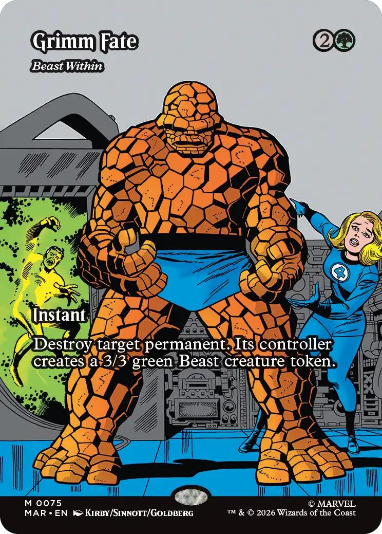 Grimm Fate - Beast Within (Borderless) [Marvel Universe: Eternal-Legal] | Exor Games Summserside