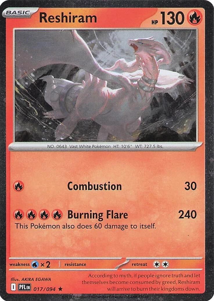 Reshiram (017/094) (Cosmos Holo) [Mega Evolution: Phantasmal Flames] | Exor Games Summserside