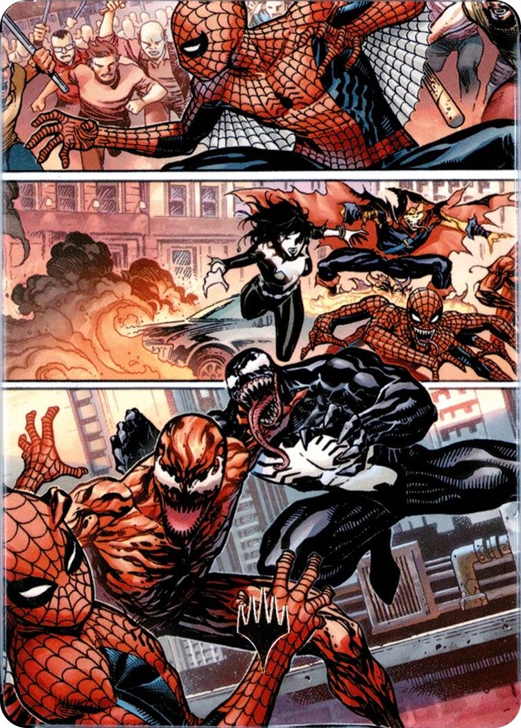 Maximum Carnage Art Card (Gold-Stamped Planeswalker Symbol) [Marvel's Spider-Man Art Series] | Exor Games Summserside