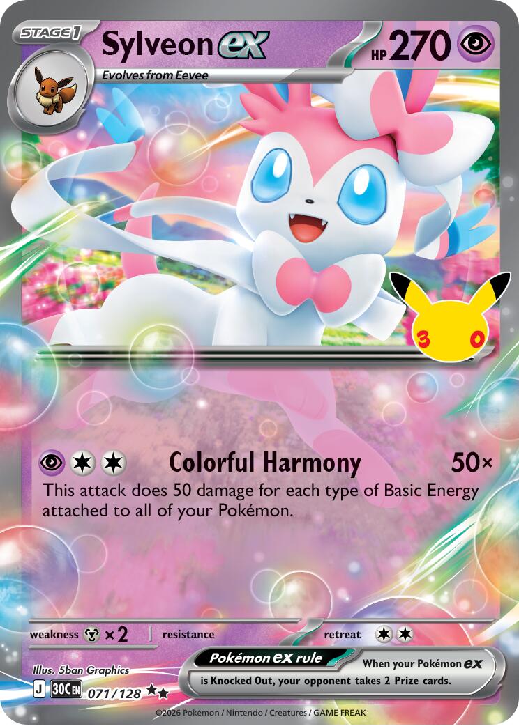 Sylveon ex (071/128) [Mega Evolution: 30th Celebration] | Exor Games Summserside