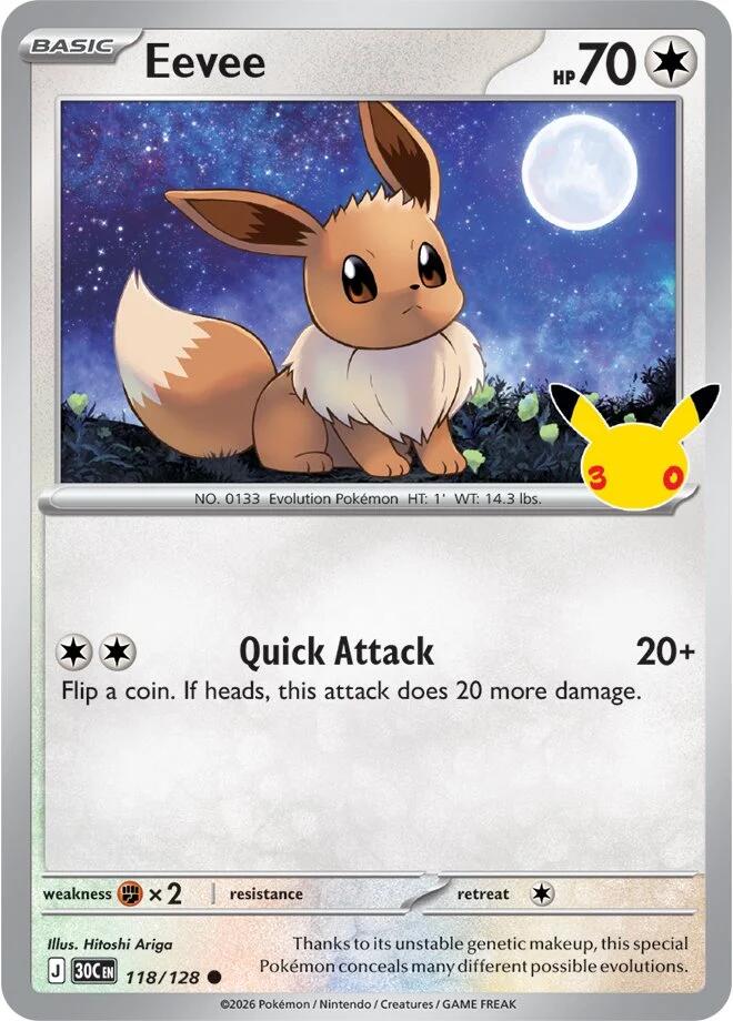 Eevee (118/128) [Mega Evolution: 30th Celebration] | Exor Games Summserside