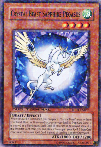 Crystal Beast Sapphire Pegasus [DT01-EN058] Common | Exor Games Summserside