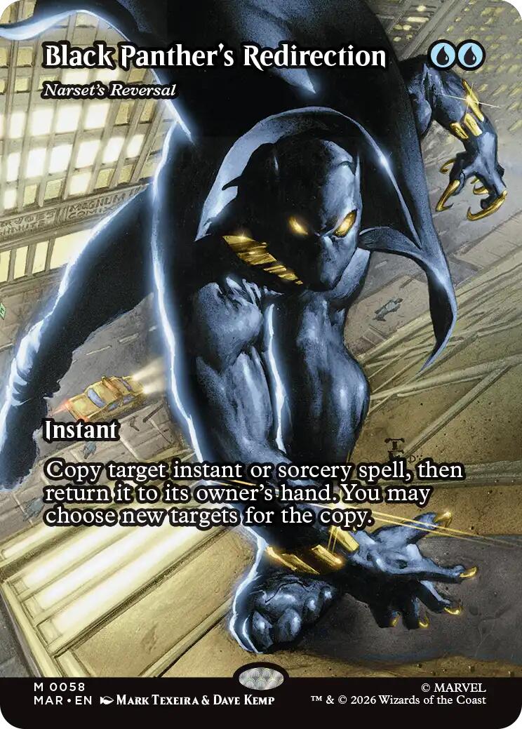Black Panther's Redirection - Narset's Reversal (Borderless) [Marvel Universe: Eternal-Legal] | Exor Games Summserside