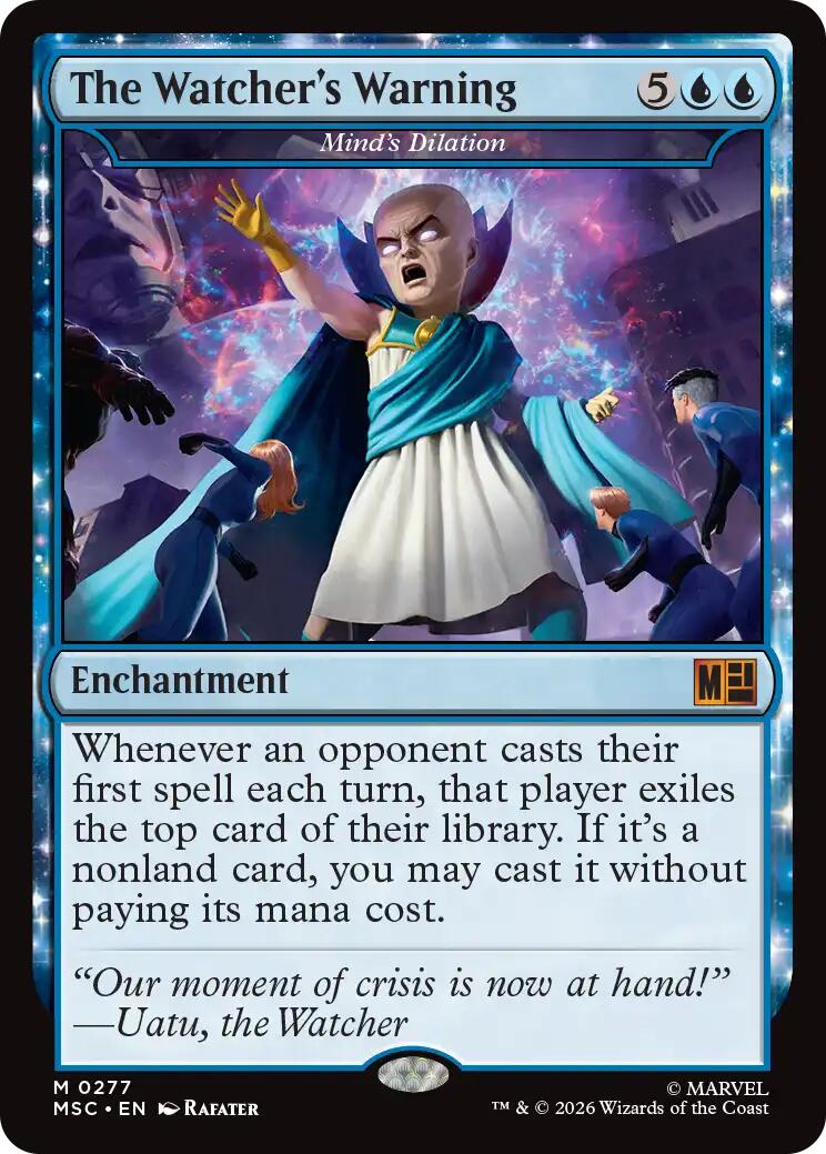 The Watcher's Warning - Mind's Dilation (Surge Foil) [Marvel Super Heroes Commander] | Exor Games Summserside