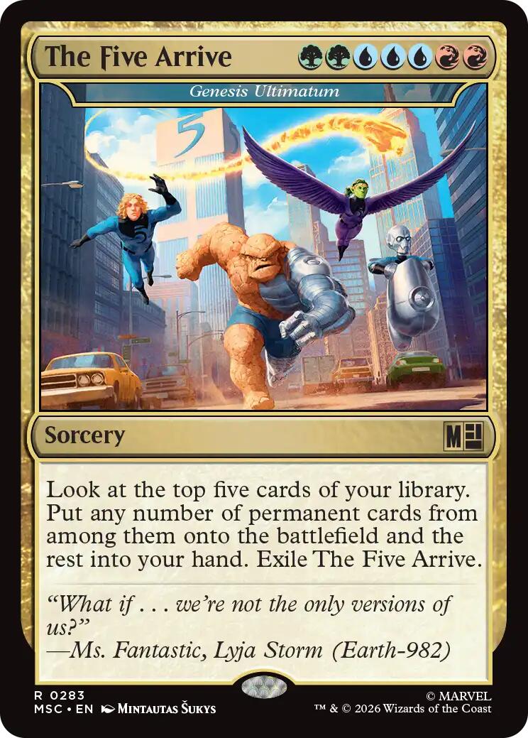 The Five Arrive - Genesis Ultimatum (Surge Foil) [Marvel Super Heroes Commander] | Exor Games Summserside