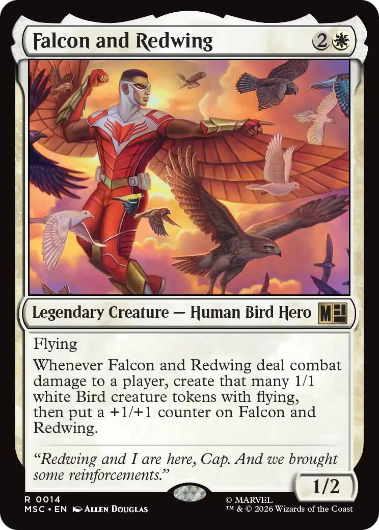Falcon and Redwing (Surge Foil) [Marvel Super Heroes Commander] | Exor Games Summserside