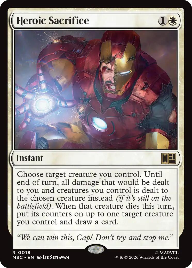 Heroic Sacrifice (Surge Foil) [Marvel Super Heroes Commander] | Exor Games Summserside