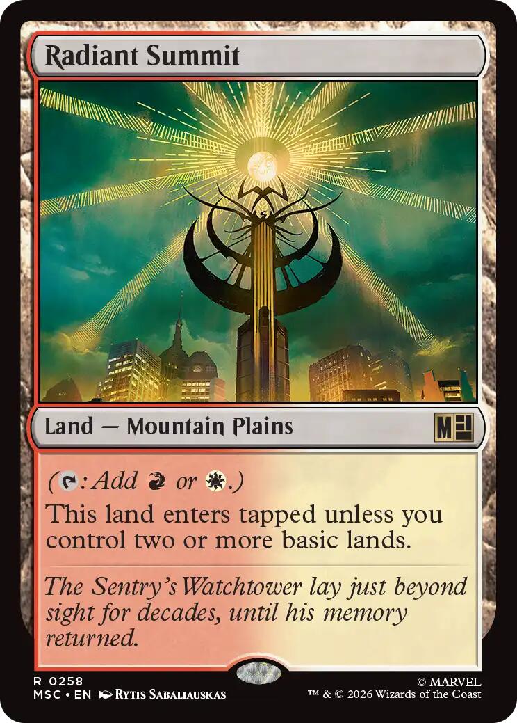 Radiant Summit (Surge Foil) [Marvel Super Heroes Commander] | Exor Games Summserside