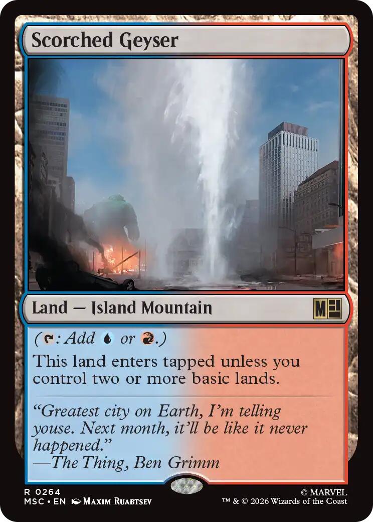 Scorched Geyser (Surge Foil) [Marvel Super Heroes Commander] | Exor Games Summserside