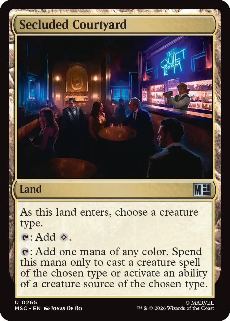 Secluded Courtyard (Surge Foil) [Marvel Super Heroes Commander] | Exor Games Summserside